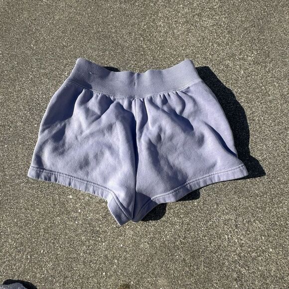 Nike Sportswear Sweat Shorts Womens Small High Rise Light Purple Gym Sports - Picture 9 of 9